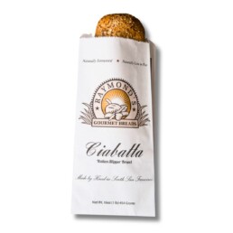 Image of a custom printed paper bread bag.