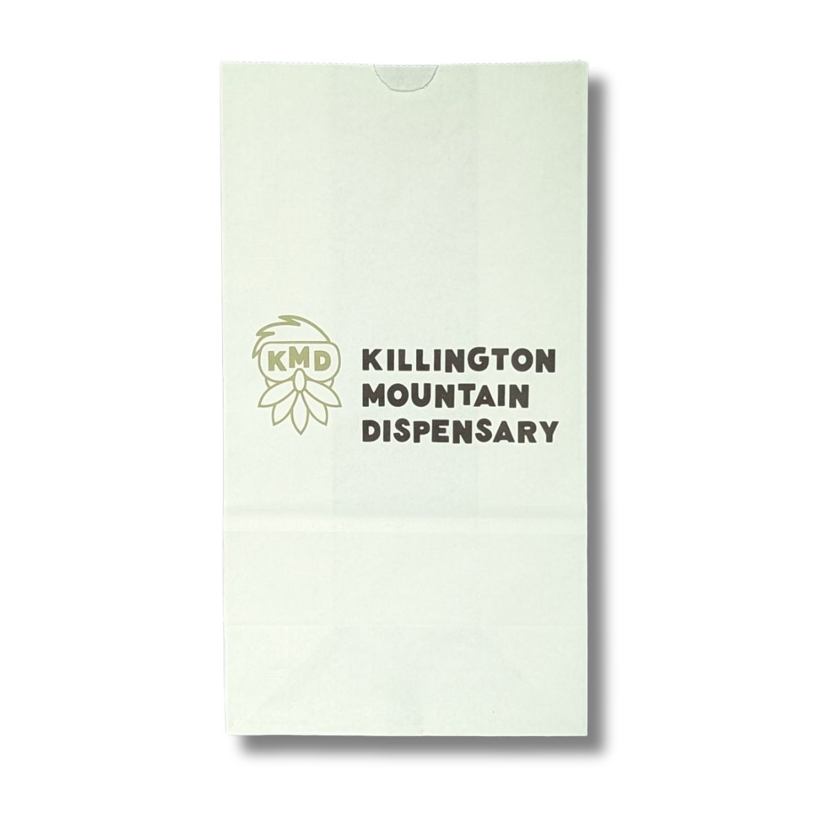 Photo of a printed pharmacy rx paper bag.