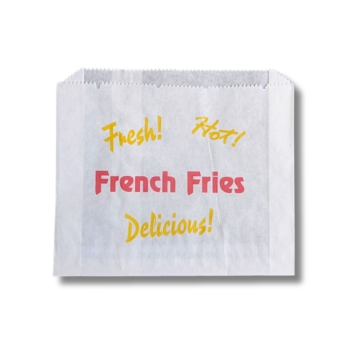 Image of a Printed French Fry Paper Bag.