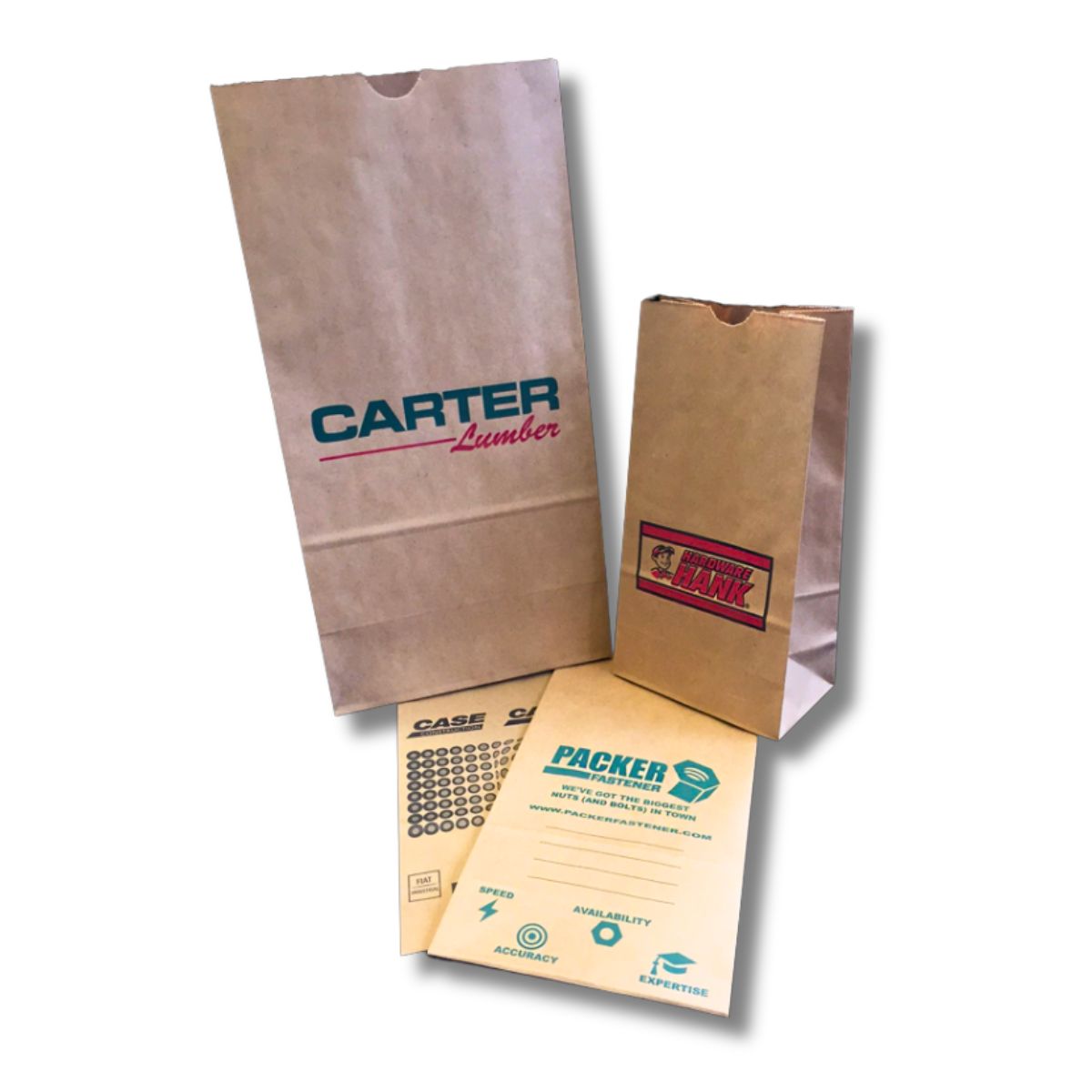 Photo of heavy duty paper hardware bags.