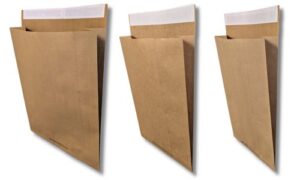 Gussets for Eco-Natural Lite paper mailers.