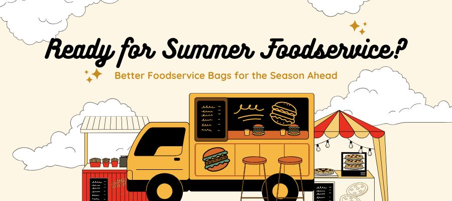 Foodservice paper bags for spring and summer concessions.